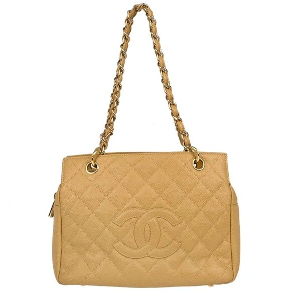 Chanel Beige Calfskin Petite Timeless Tote PTT Chain Handbag - Picture 1 of 10